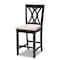 Baxton Studio Reneau Sand Upholstered Espresso Finished 5-Piece Wood Pub Set 157-9595-9776 - alternate 3